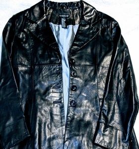 Black leather jacket